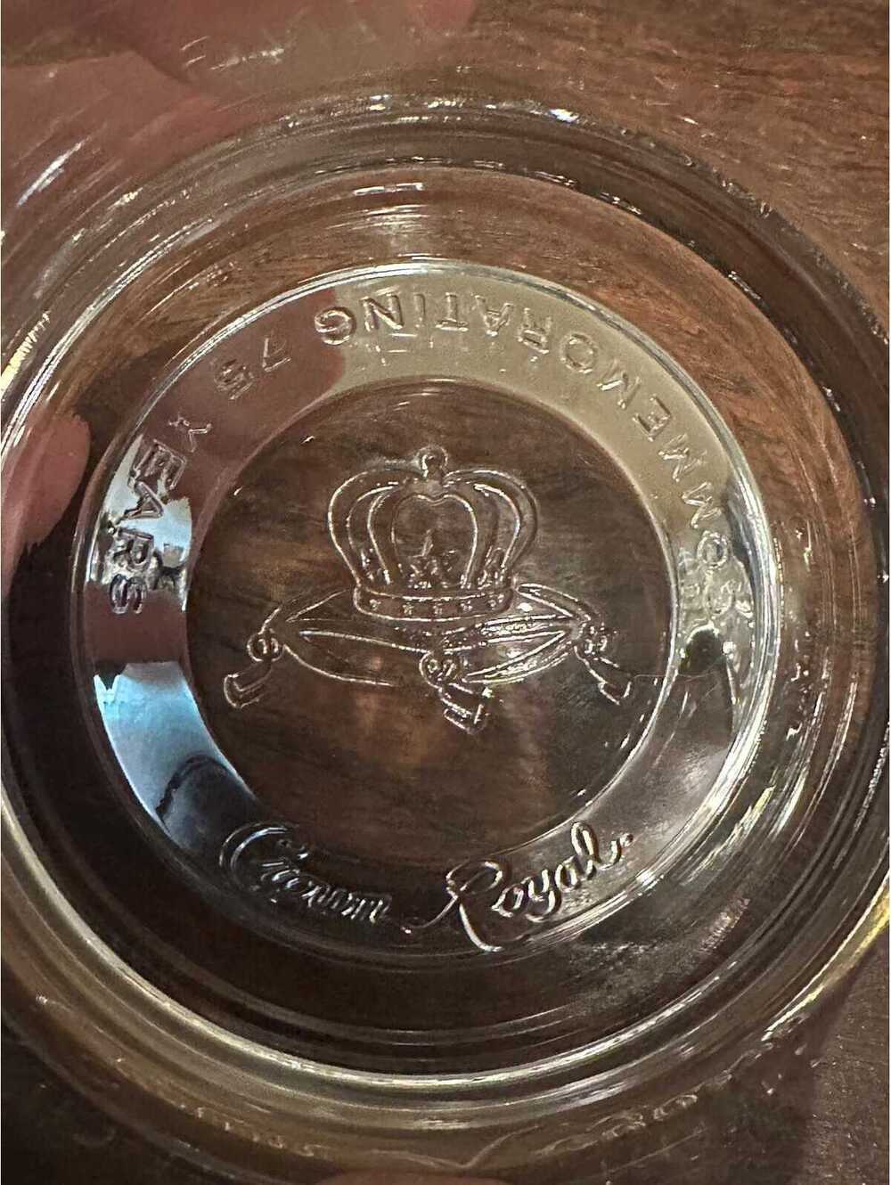 Crown Royal 75th Anniversary Commemorative Whiskey Rocks Glasses Set of 2